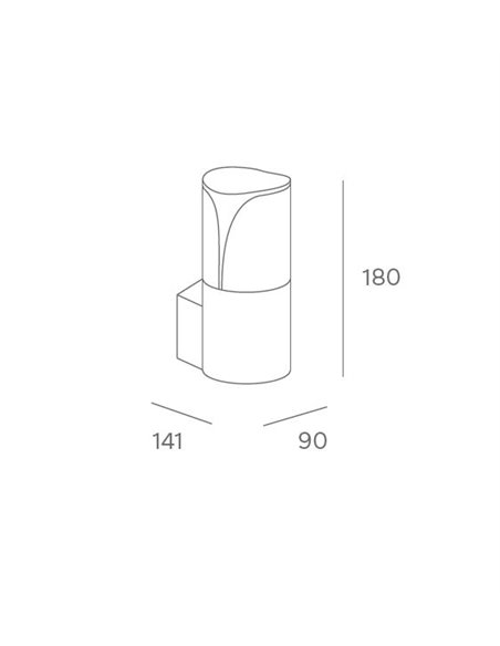 Astra outdoor wall light - FORLIGHT - Dark grey finish