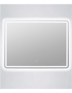 Zico illuminated mirror - FORLIGHT - Rectangular LED touchscreen mirror, 60x80 cm