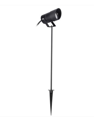 Ousia outdoor floodlight - FORLIGHT - Lamp with black spike, IP65