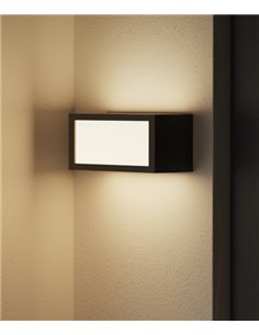Quanta outdoor wall light - FORLIGHT - Horizontal design, 25 cm