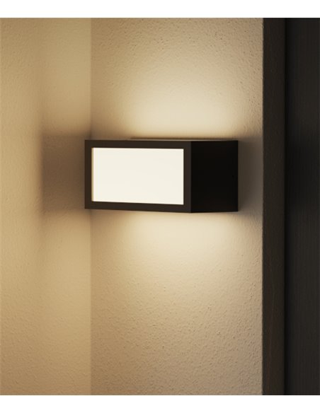 Quanta outdoor wall light - FORLIGHT - Horizontal design, 25 cm
