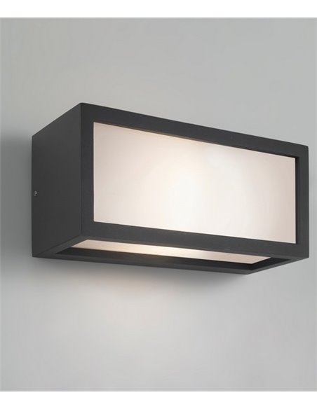 Quanta outdoor wall light - FORLIGHT - Horizontal design, 25 cm