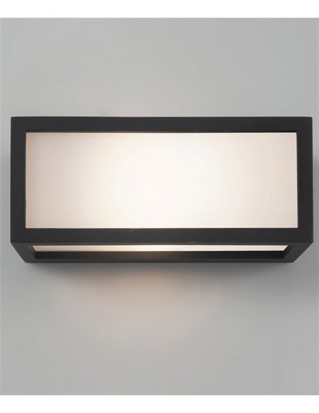 Quanta outdoor wall light - FORLIGHT - Horizontal design, 25 cm