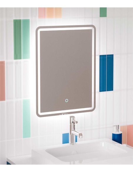 Zico illuminated mirror - FORLIGHT - LED touch mirror, 60x45 cm