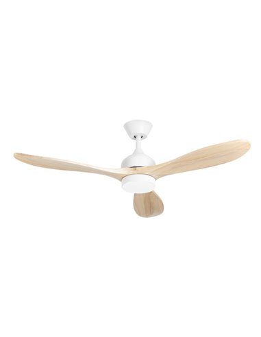Calar ceiling fan with light - FORLIGHT - Wooden blades, LED dimmable