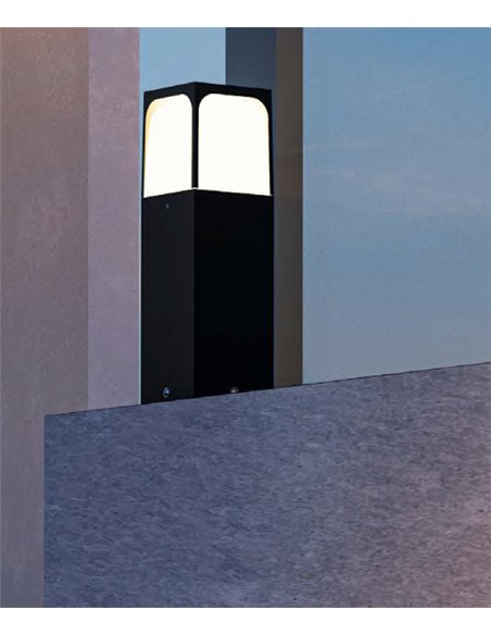 Veta outdoor bollard - FORLIGHT - Available in 3 sizes, black finish