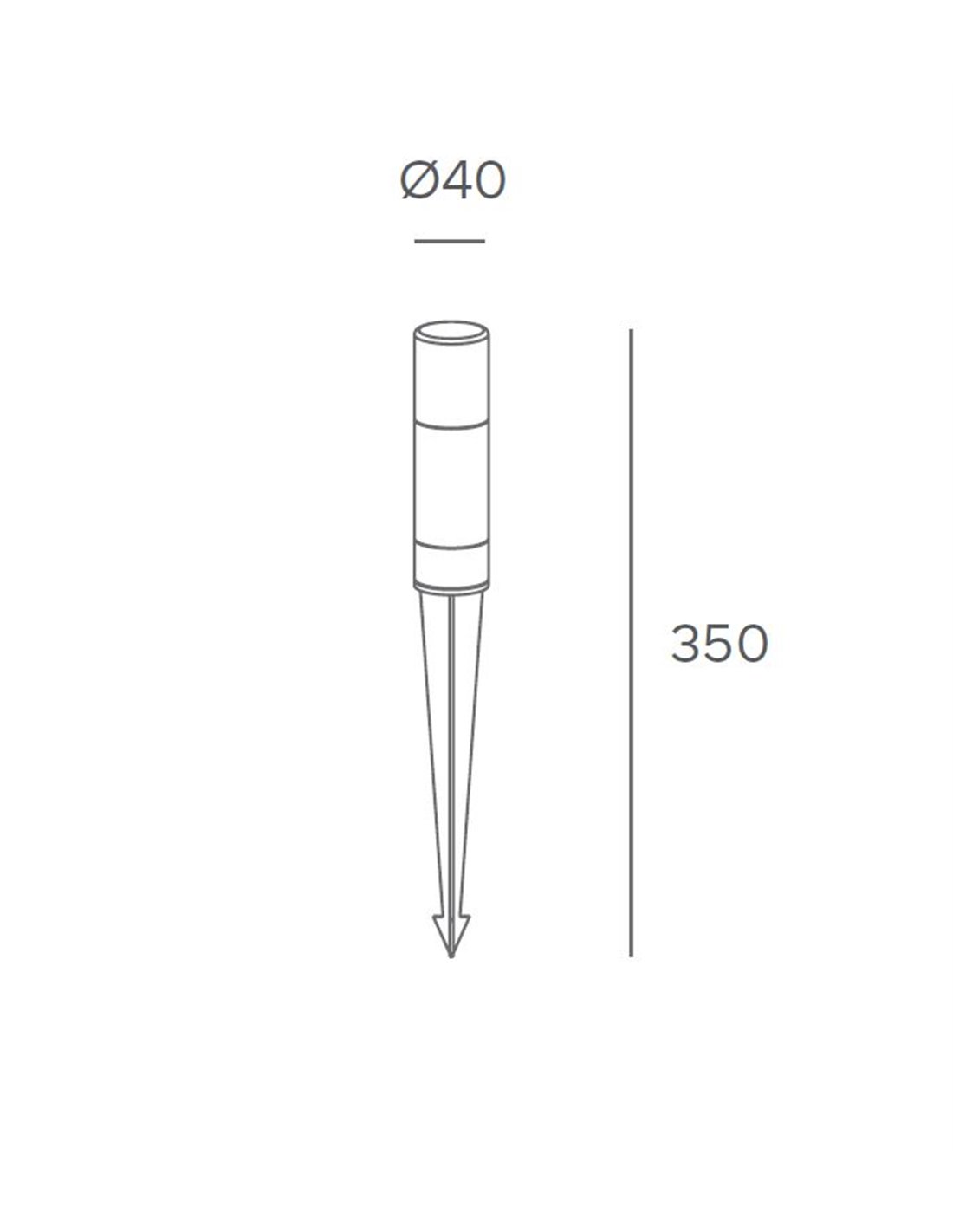 Trim outdoor light - FORLIGHT - Lamp with LED spike, height: 35 cm Trim outdoor light - FORLIGHT - Lamp with LED spike, height: 35 cm