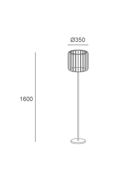 Viva floor lamp - FORLIGHT - Light wooden lamp, height: 160 cm