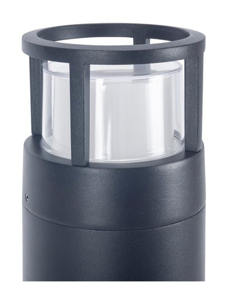 One outdoor bollard - FORLIGHT - Black LED lamp, 50 cm