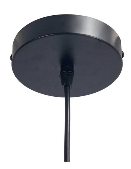 Cortic pendant light - FORLIGHT - Boho chic design, brown rattan lampshade