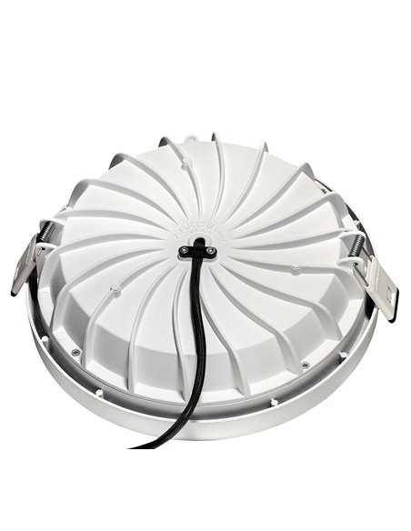 Stram recessed spotlight - Arkoslight - White LED downlight, Ø 22 cm