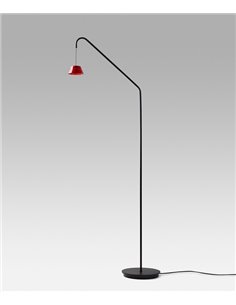 Absidiola floor lamp - Luxcambra - Arc floor lamp with conical ceramic lampshade