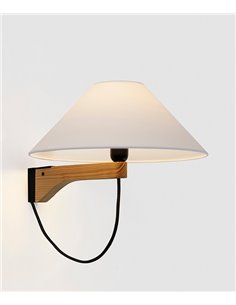 Clasica wall light - Luxcambra - Wooden lamp with paper shade