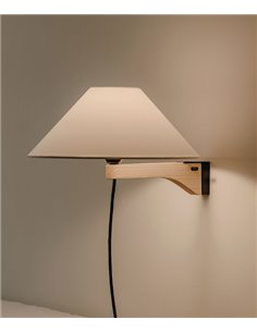 Clasica wall light - Luxcambra - Wooden lamp with paper shade