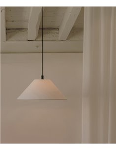 Clasica pendant light - Luxcambra - White parchment lampshade, ambient light