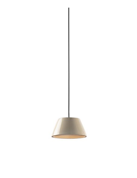 Absidiola Conical pendant light - Luxcambra - Beige ceramic lampshade