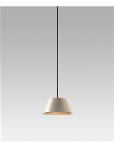 Absidiola Conical pendant light - Luxcambra - Beige ceramic lampshade