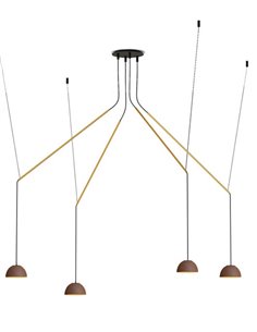 Absidiola 4 Movil pendant light - Luxcambra - Chandelier with 4 mobile lights