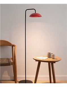 Absidiola floor lamp - Luxcambra - Curved lamp with ceramic lampshade