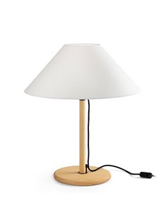 Clasica table lamp - Luxcambra - Parchment lampshade and wooden base 2