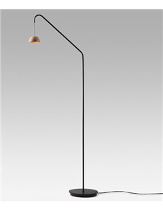 Absidiola floor lamp - Luxcambra - Arch lamp with alabaster or ceramic lampshade