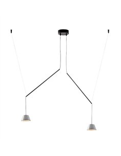 Absidiola Movil pendant light - Luxcambra - Modern mobile design, grey ceramic lampshade