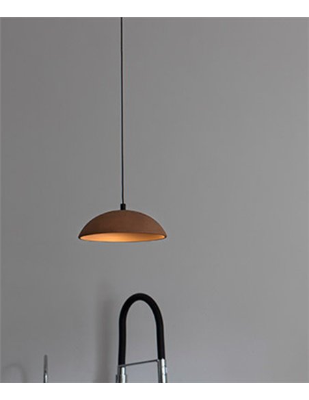 Absidiola Plato pendant light - Luxcambra - Modern design with terracotta ceramic lampshade