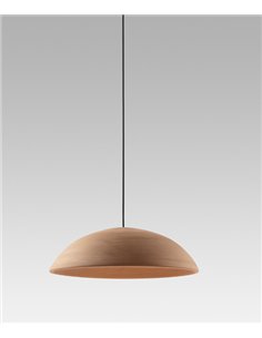Absidiola Plato pendant light - Luxcambra - Modern design with terracotta ceramic lampshade