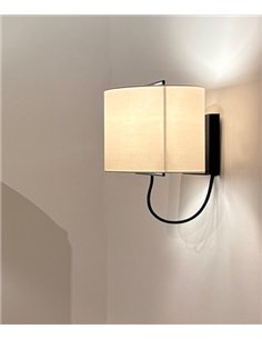 Lewit wall light - Luxcambra - modern design, textile lampshade
