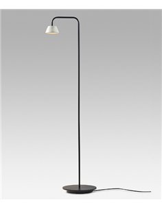 Absidiola floor lamp - Luxcambra - Conical ceramic lampshade in different finishes