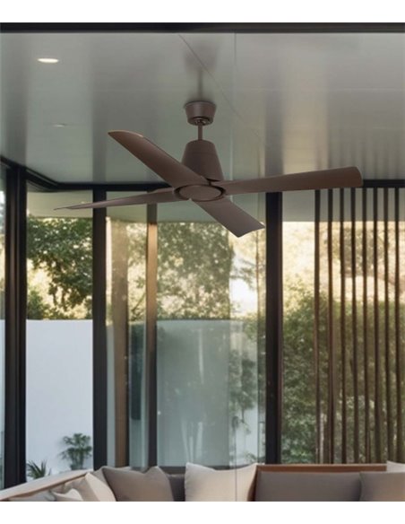 Ventilador de techo para exterior e interior en 3 acabados / 6 velocidades / con o sin luz – Typhoon – Faro