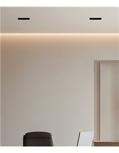 Dark recessed light - Onok - Black horizontal design, 4 LED lights 2