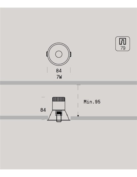 Optik 2 recessed ceiling light - Onok - Round LED spotlight, Ø 8.4 cm