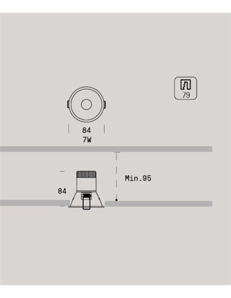 Optik 2 recessed outdoor spotlight - Onok - Round design, LED, IP65