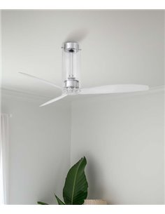 Ventilador sin luz disponible en 7 acabados con 6 velocidades regulables Ø 45 cm – Tube – Faro