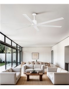 Ventilador de techo sin luz disponible en 3 acabados con mando a distancia – Andros – Faro