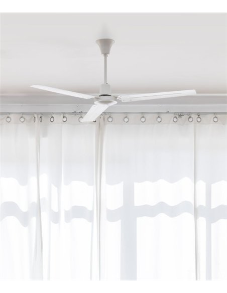 Ventilador de techo sin luz disponible en 2 acabados con 5 velocidades regulables – Indus – Faro
