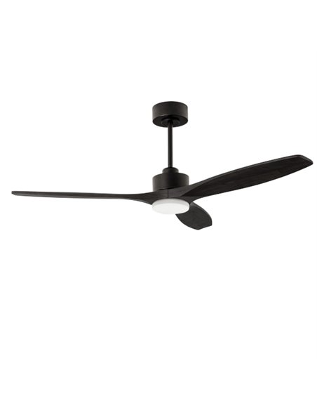 Stem Evo ceiling fan with light - FORLIGHT - Black DC fan, dimmable LED