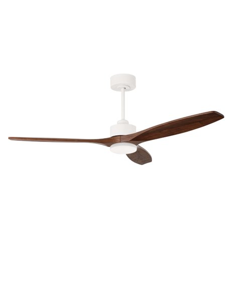 Stem Evo ceiling fan with light - FORLIGHT - Dark wood LED fan