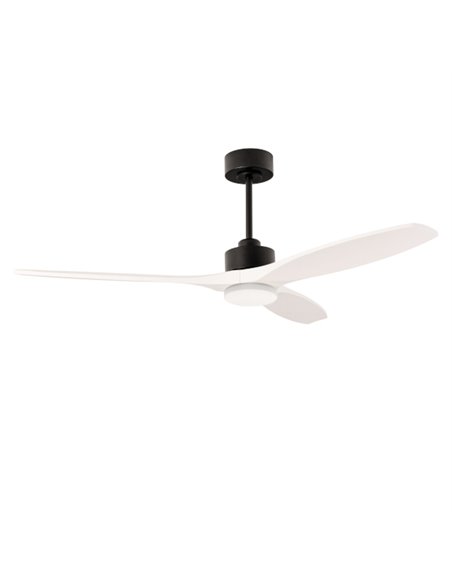 Stem Evo ceiling fan with light - FORLIGHT - Modern white wood fan