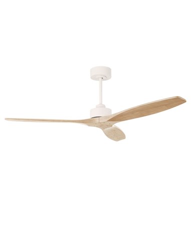 Stem Evo ceiling fan without light - FORLIGHT - Light wood fan, 6 speeds