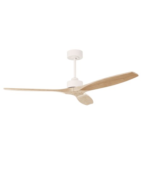 Stem Evo ceiling fan without light - FORLIGHT - Light wood fan, 6 speeds