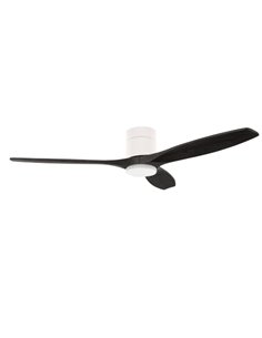 Stem Evo ceiling fan - FORLIGHT - Black wooden blades, LED dimmable