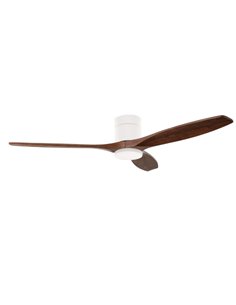 Stem Evo ceiling fan - FORLIGHT - Ceiling fan with light, dark wood blades