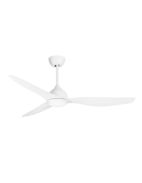 Pam ceiling fan with light - FORLIGHT - White fan, LED dimmable