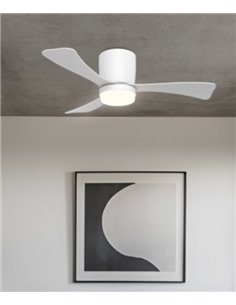 Kent ceiling fan with light - AJP - Modern LED fan, 6 speeds