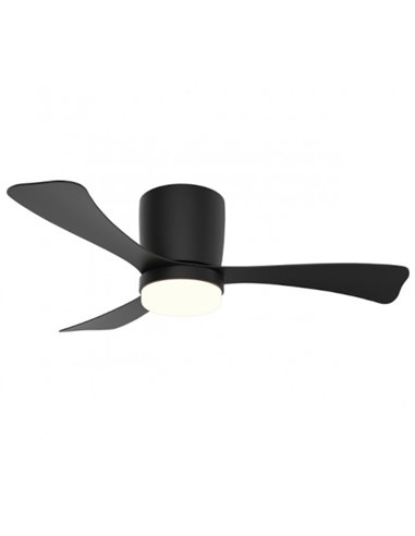 Kent ceiling fan with light - AJP - Black DC fan, 6 speeds