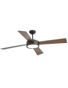 Hydra black ceiling fan with LED light – Faro – DC motor, Remote control with timer, 6 speeds 2
