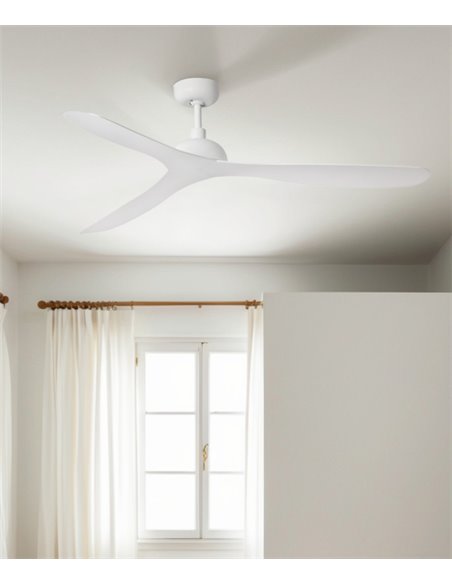Gotland white ceiling fan – Faro – DC, Remote control with timer, 3 speeds