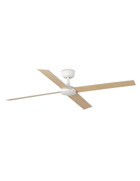Rudder L ceiling fan - Faro - White/ash reversible blades